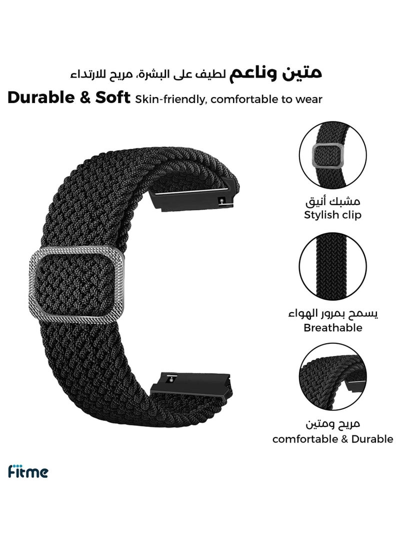 FITME Replacement Band Braided Nylon For Smart Watch (20mm) - Image 2