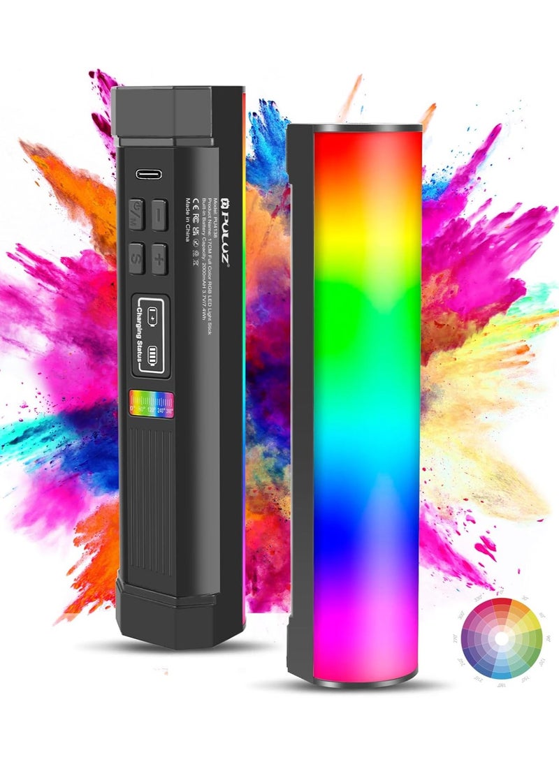 PULUZ Photography Lighting, 360° Magnetic Handheld Light Stick with 2000mAh Rechargeable Battery, 2500-9000K Dimmable Tube Light for On-Camera, Studio Photography, TikTok, YouTube, Vlogs (17cm/6.7 inches) - Image 1