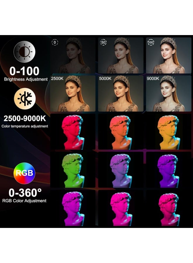 PULUZ Photography Lighting, 360° Magnetic Handheld Light Stick with 2000mAh Rechargeable Battery, 2500-9000K Dimmable Tube Light for On-Camera, Studio Photography, TikTok, YouTube, Vlogs (17cm/6.7 inches) - Image 4