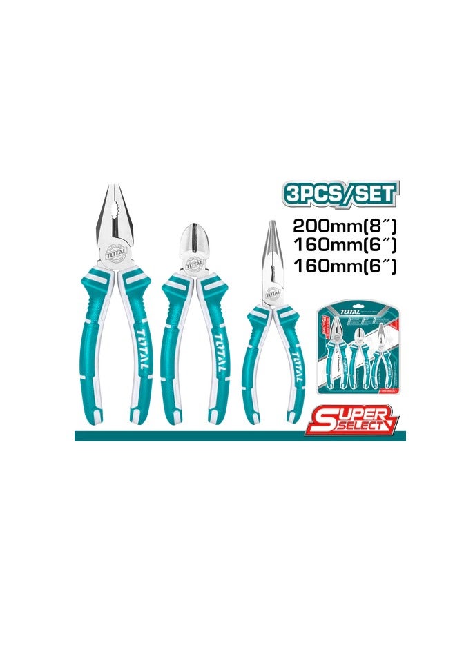 TOTAL 3-Piece Slick Pliers Set - THT1K0301 - Total