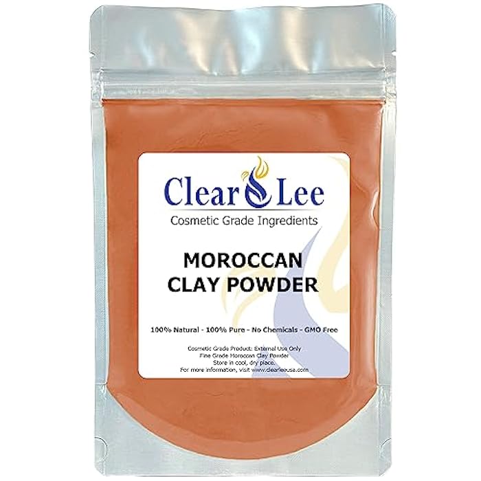 ClearLee Cosmetic Grade Clay Powders Variety Pack - Kaolin, Bentonite, Dead Sea, Moroccan, Rhassoul Clay - 5 Pack - 100% Pure Natural Powder - Great for Sampling and Discovering Best Clay for Skin - Image 5
