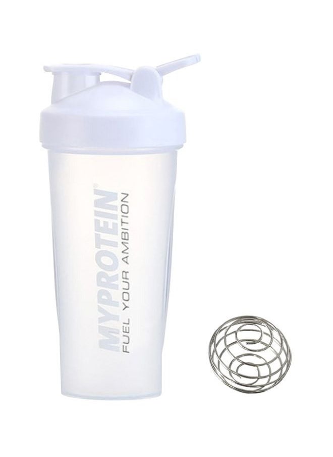Captaintech Protein Shaker Bottle White/Clear  - Image 2