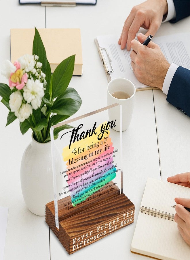 CWGOTC Thank You Gift for Being a Blessing in My Life, Inspirational Appreciation Sign for Women, Friend, Mentor, Teacher, Nurses Week Graduation Birthday Christmas Office Desk Decor Signs Plaque YTT02 - Image 4