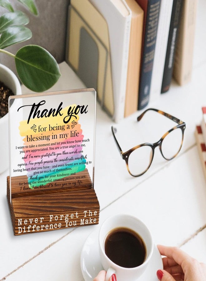 CWGOTC Thank You Gift for Being a Blessing in My Life, Inspirational Appreciation Sign for Women, Friend, Mentor, Teacher, Nurses Week Graduation Birthday Christmas Office Desk Decor Signs Plaque YTT02 - Image 3