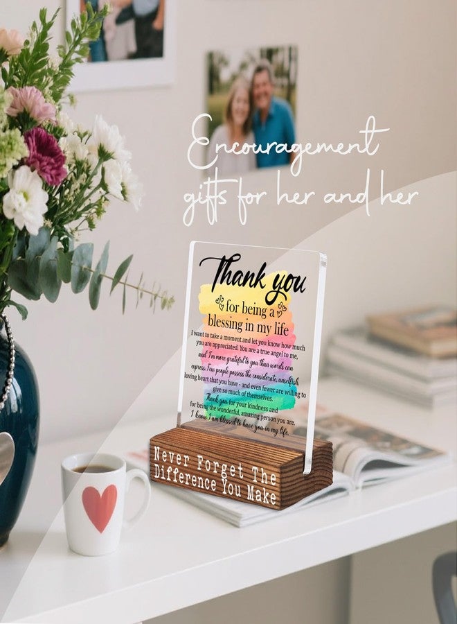 CWGOTC Thank You Gift for Being a Blessing in My Life, Inspirational Appreciation Sign for Women, Friend, Mentor, Teacher, Nurses Week Graduation Birthday Christmas Office Desk Decor Signs Plaque YTT02 - Image 5