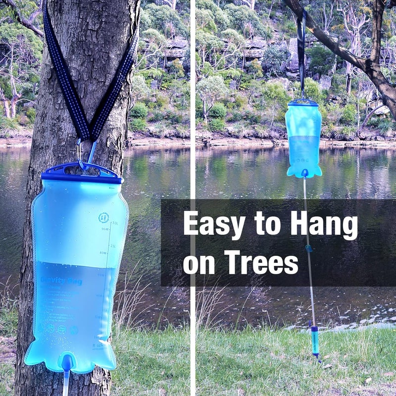 Simpure Gravity Water Filter, Portable Gravity-Fed Water Purifier with 3L Bag, Tree Strap, BPA Free Survival Gear and Equipment for Camping Hiking Emergency Preparedness - Image 5