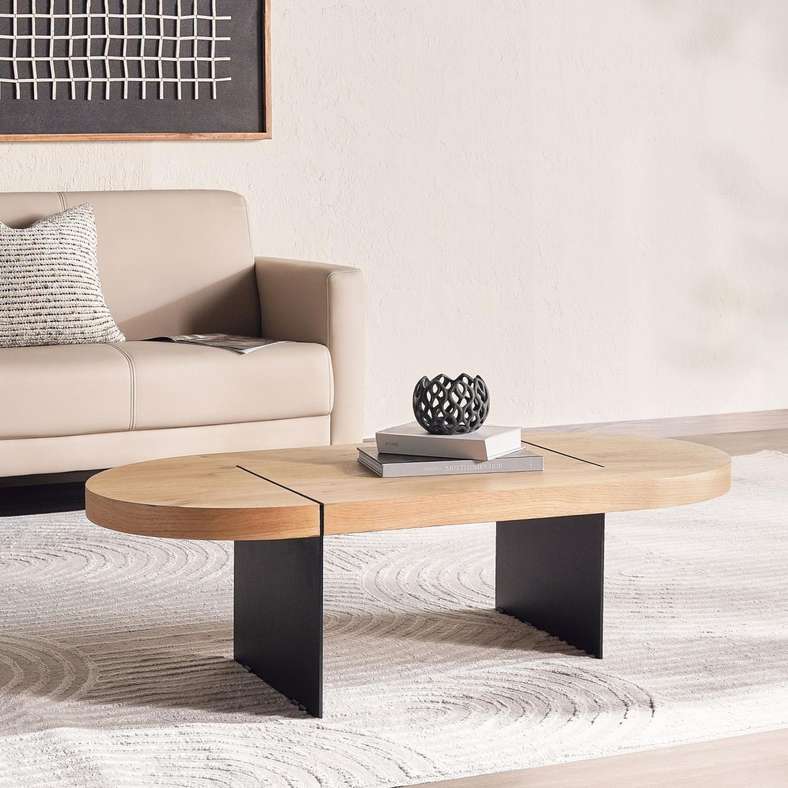 PULSE COFFEE TABLE - NATURAL & BLACK