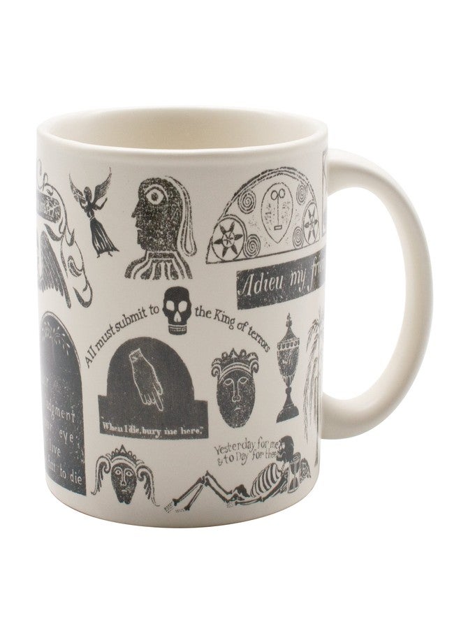 The Unemployed Philosophers Guild Memento Mori Coffee Mug - Features Classic Images Taken from Burial Monument Carvings, Comes in a Gift Box, 14 oz - Image 1