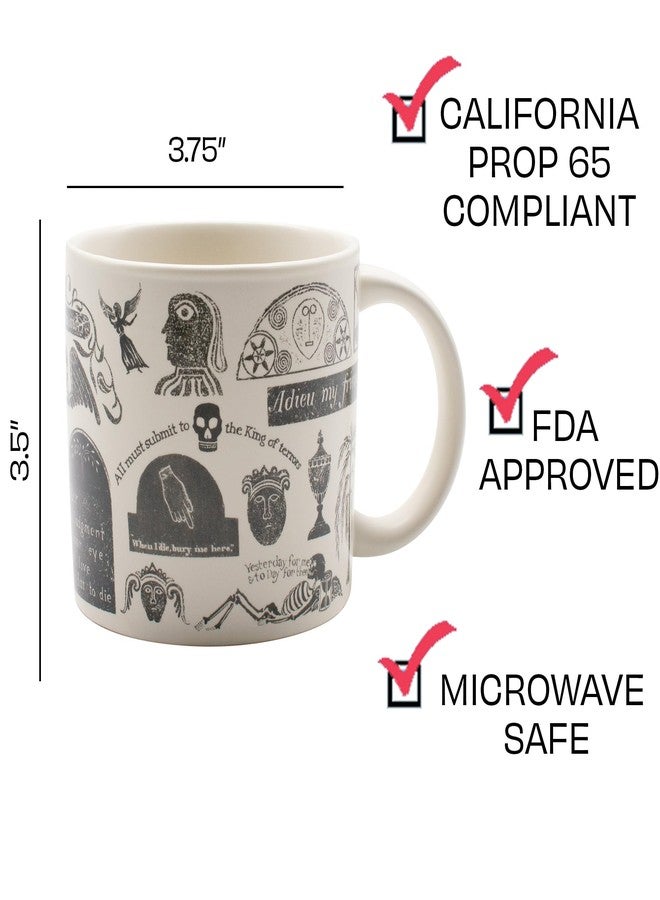 The Unemployed Philosophers Guild Memento Mori Coffee Mug - Features Classic Images Taken from Burial Monument Carvings, Comes in a Gift Box, 14 oz - Image 3