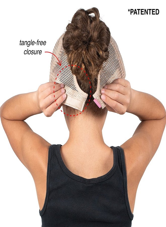 Ponyflo Original Kids Tie Dye Mesh Back Ponytail and Messy Bun Pony Cap with Full Back Opening - Image 3