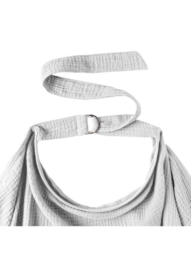 طفل نقي [طقم سفر للرضاعة الطبيعية مكون من ثلاث قطع] غطاء رضاعة من الشاش للرضاعة الطبيعية للطفل، غطاء رضاعة طبيعي قابل للتهوية مصنوع من القطن بنسبة 100% مع حلقة صلبة للأم ومئزر رضاعة، ومظلة متعددة الاستخدامات لمقعد السيارة - Image 5