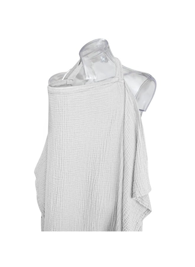 طفل نقي [طقم سفر للرضاعة الطبيعية مكون من ثلاث قطع] غطاء رضاعة من الشاش للرضاعة الطبيعية للطفل، غطاء رضاعة طبيعي قابل للتهوية مصنوع من القطن بنسبة 100% مع حلقة صلبة للأم ومئزر رضاعة، ومظلة متعددة الاستخدامات لمقعد السيارة - Image 2