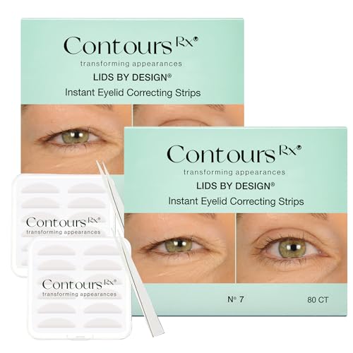 Contours Rx Lids by Design NonSurgical Transparent Eyelid Lift Strips for a More YouthfulLooking Appearance Lid Lifting Treatment Eyelid Tape for Hooded Eyes 7mm160ct - Image 1