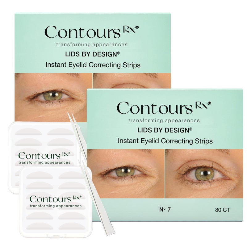 Contours Rx Lids by Design NonSurgical Transparent Eyelid Lift Strips for a More YouthfulLooking Appearance Lid Lifting Treatment Eyelid Tape for Hooded Eyes 7mm160ct - Image 2