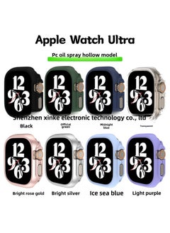 Generic Suitable For Apple S8 Generation Watch Ultra Hollow PC Oil Injection Frame Protective Cover 49mm In Stock-Color:Space Gray-Appearance Size:49mm  - Image 3