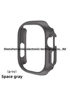 Generic Suitable For Apple S8 Generation Watch Ultra Hollow PC Oil Injection Frame Protective Cover 49mm In Stock-Color:Space Gray-Appearance Size:49mm  - Image 1
