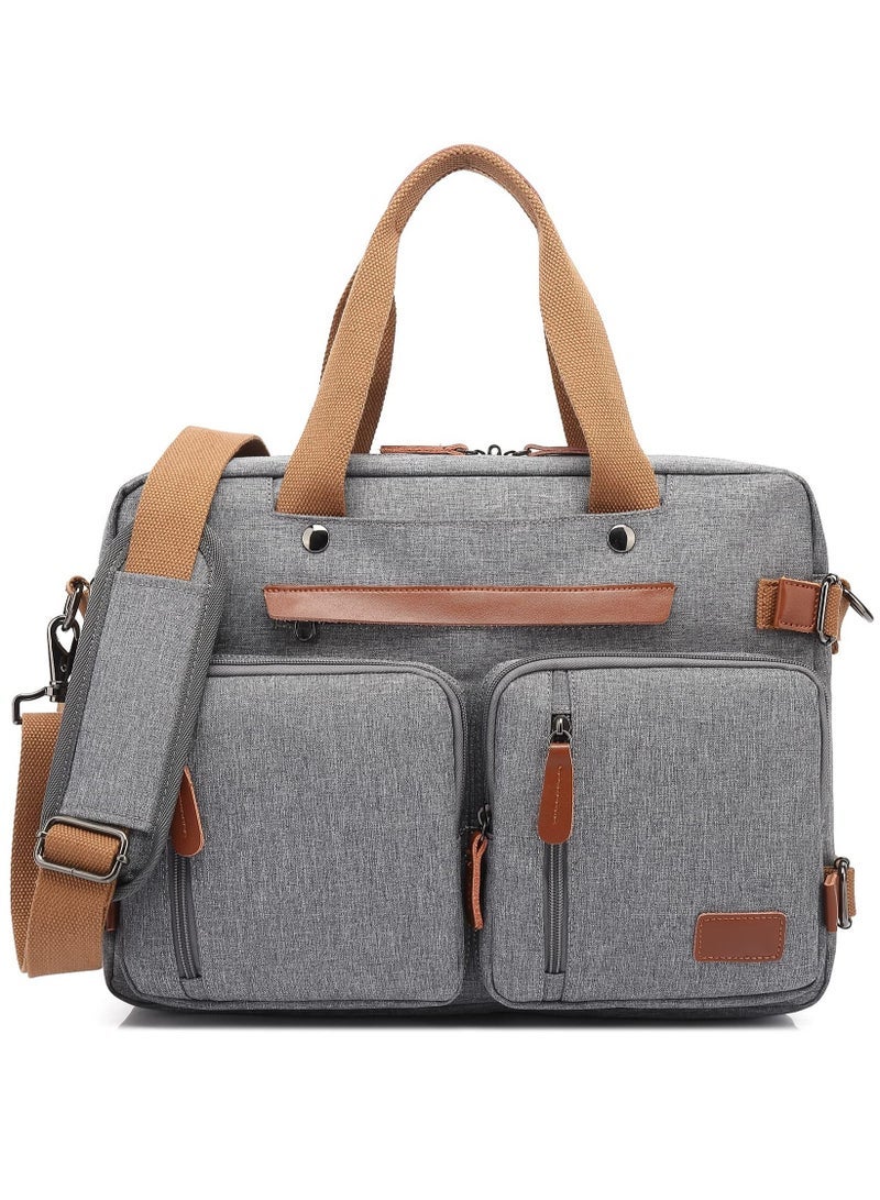 Captaintech Laptop Bag Convertible Backpack Bussiness Office Briefcase Shoulder Bag Messenger Bag Computer and Tablet Carrying Case for Men and Women Work School Travel - Image 1