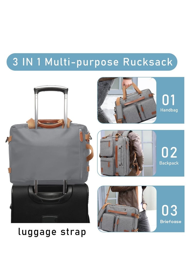 Captaintech Laptop Bag Convertible Backpack Bussiness Office Briefcase Shoulder Bag Messenger Bag Computer and Tablet Carrying Case for Men and Women Work School Travel - Image 4