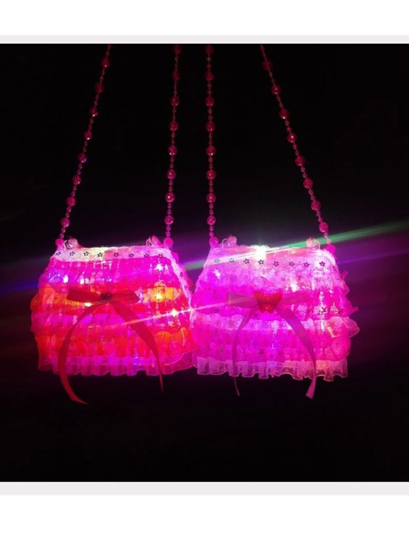 2pcs luminous toys creative glitter handbag children's performance accessories bag  - Image 4