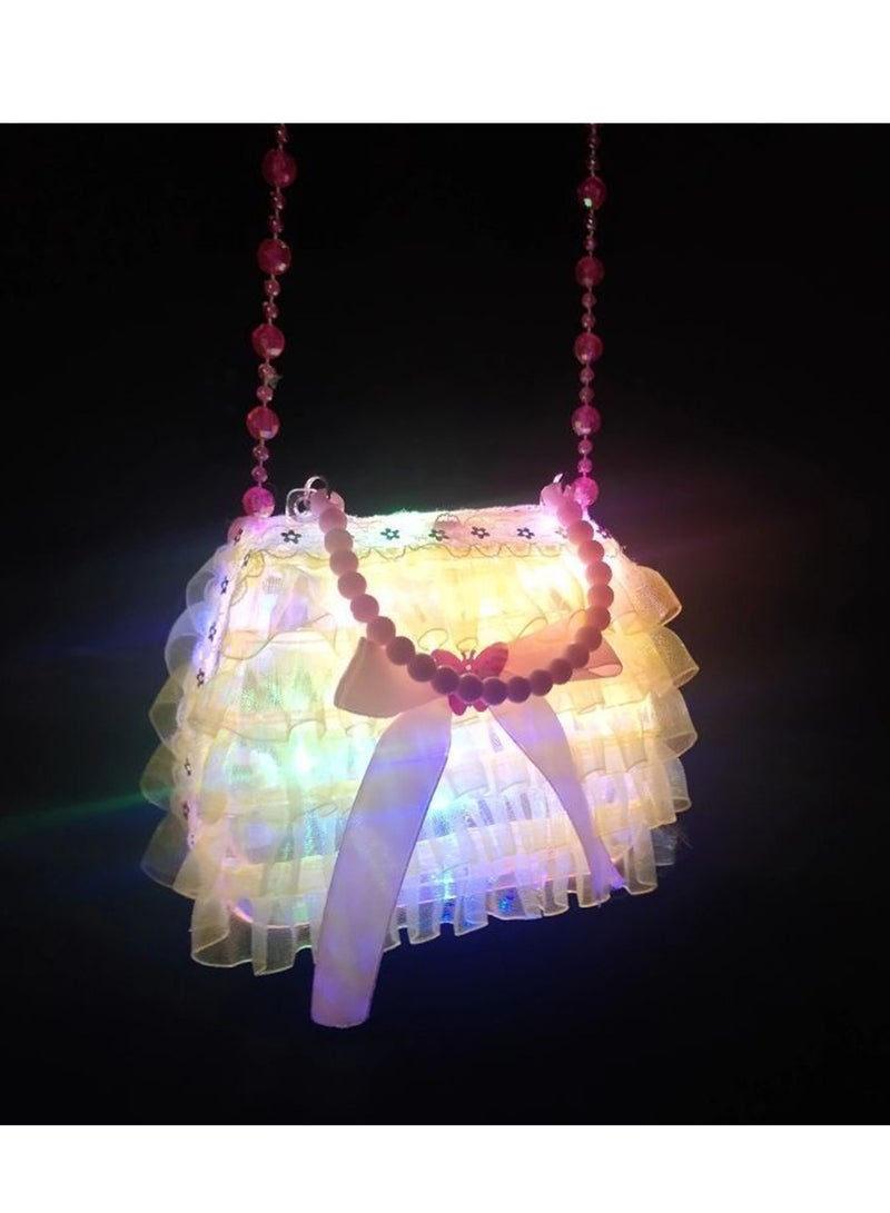 2pcs luminous toys creative glitter handbag children's performance accessories bag  - Image 3