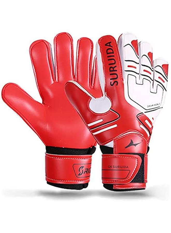 FYLX Goalie Gloves for Kids Youth Soccer Goalkeeper Gloves with Strong Grip Palms for The Toughest Saves Football Gloves with Finger Spine Double Wrist Protection Prevent InjuriesBlack Size 6) - Image 1