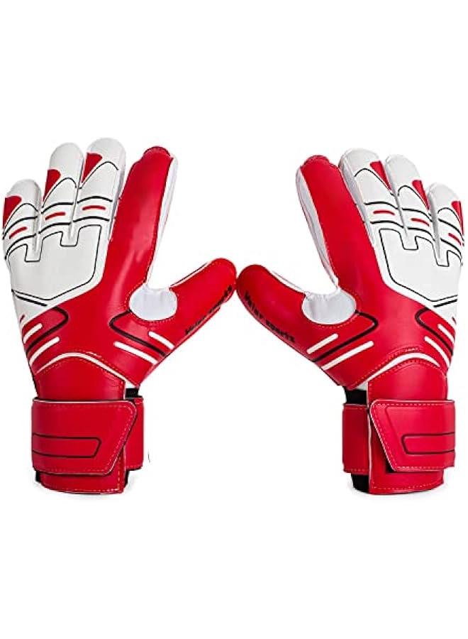 FYLX Goalie Gloves for Kids Youth Soccer Goalkeeper Gloves with Strong Grip Palms for The Toughest Saves Football Gloves with Finger Spine Double Wrist Protection Prevent InjuriesBlack Size 6) - Image 5
