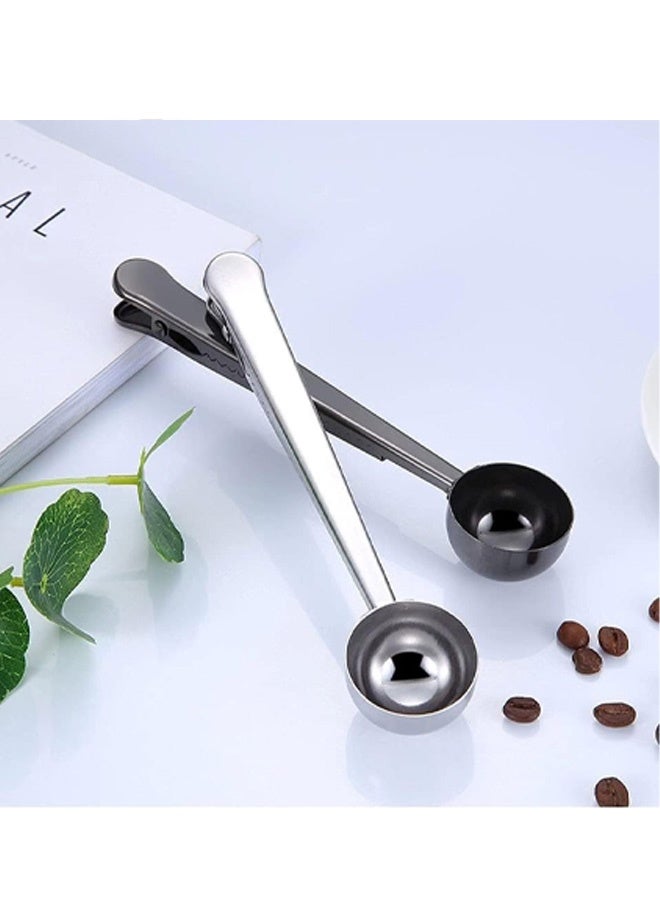 Coffee Scoop Clip Stainless Steel Tablespoon Coffee Spoon With long handle Multifunction Sealing Bag Clip For Tea, Coffee, Protein Powder, Instant Drinks, Kitchen Tools - Image 4