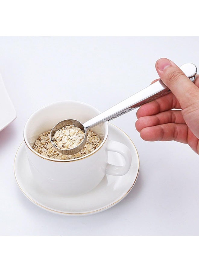 Coffee Scoop Clip Stainless Steel Tablespoon Coffee Spoon With long handle Multifunction Sealing Bag Clip For Tea, Coffee, Protein Powder, Instant Drinks, Kitchen Tools - Image 3