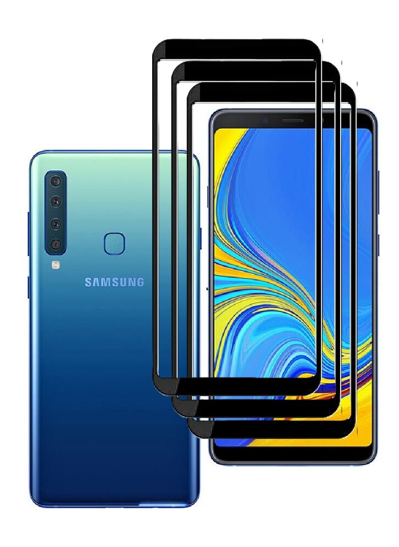 AINA 3 Pieces Tempered Glass Screen Protector 5D Designed For Samsung Galaxy A9 (2018) Full Glue Edge to Edge Full Screen Coverage And Bubble Free - Image 1