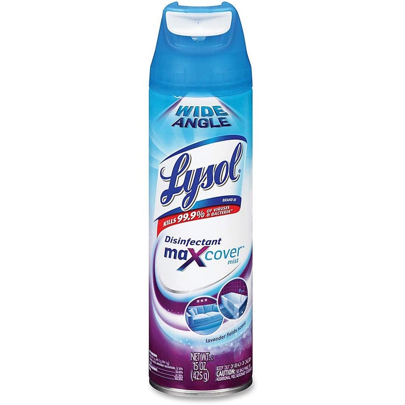 Lysol بخاخ مطهر للأقمشة من لايسول، بخاخ معقم ومضاد للبكتيريا، لتعقيم وإزالة الروائح من الأثاث الناعم، حقول اللافندر 15 أونصة سائلة (قد يختلف التعبئة) - Image 2