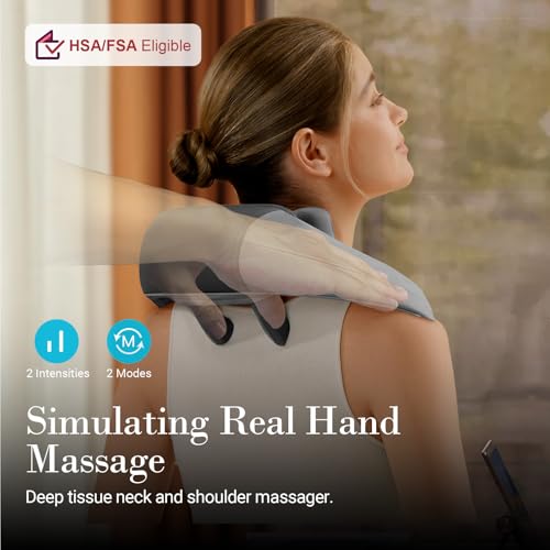CuPiLo Shiatsu Neck and Shoulder Massager with Heat HSA Eligible Cordless 4D Deep Tissue Kneading Massager Rechargeable Massage for Neck ShoulderIdeal Gift for WomenMen - Image 5