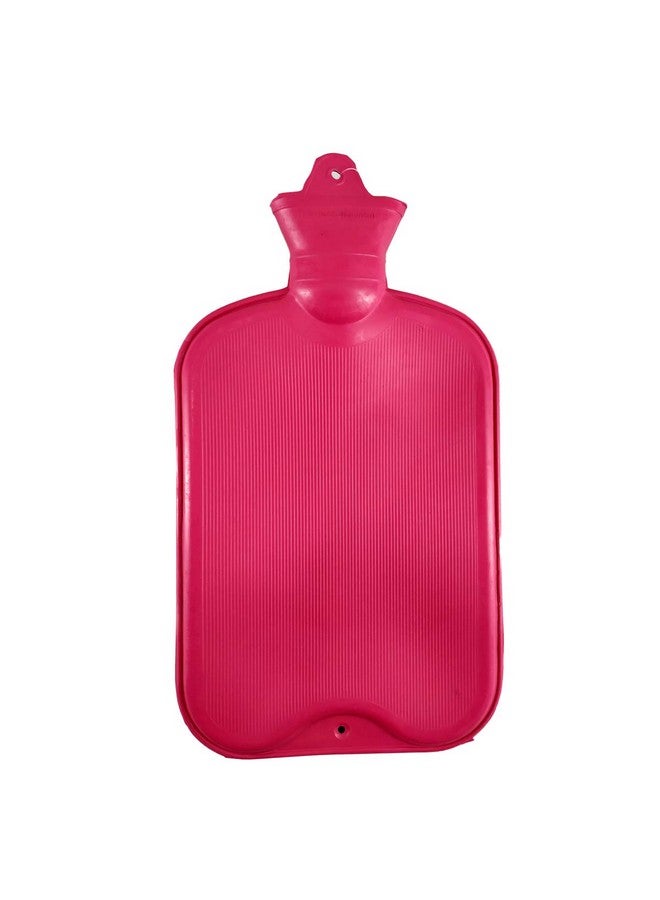 Coronation 1.5 Litres Leakproof Rubber Hot Water Bottle for Pain Relief One Side Ribbed (Backpain, Neckpain, Stomachpain) (Pink) - Image 4