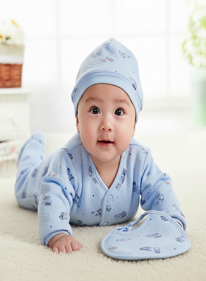 Fancy Walas Presents New Born Baby Summer Wear Printed Baby Clothes 5Pcs Sets 100% Cotton Boys Girls Unisex Baby Cotton/Summer or Flannel Suit Infant Clothes First Gift for New Born (0-6 Months) - Image 2