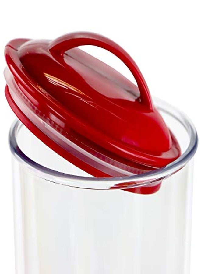 Reston Lloyd Calypso Basics by Reston Lloyd Acrylic Storage Canisters, Spaghetti, Red - Image 5