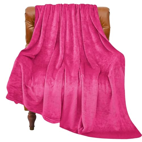 BEDELITE Fleece Blanket Hot Pink Valentines Throw Blanket for Couch Bed Luxury Plush Cozy Fuzzy Blanket 50 x 60 Super Soft Warm Lightweight Throw Blanket for Travel Camping - Image 1