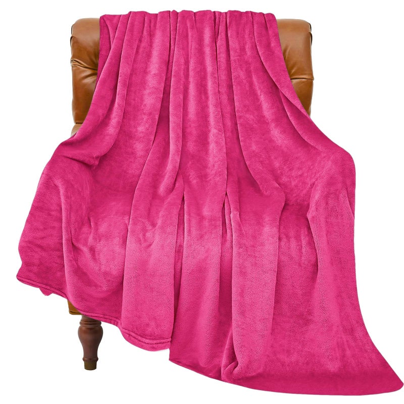 BEDELITE Fleece Blanket Hot Pink Valentines Throw Blanket for Couch Bed Luxury Plush Cozy Fuzzy Blanket 50 x 60 Super Soft Warm Lightweight Throw Blanket for Travel Camping - Image 2