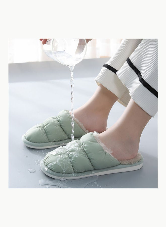 NIBEMINENT Cotton Bedroom Slippers Green - Image 3