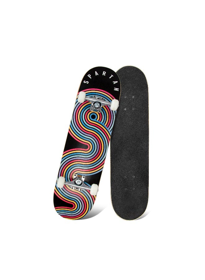 Spartan Psyc Pro Skateboard for Kids Ages 8–12 | 31" 7-Ply Northeast Maple Deck | 5" Heavy Duty Aluminum Trucks | 52x32mm PU Cast Wheels | ABEC-7 Bearings | Supports 100KG | SP-1004 - Image 1