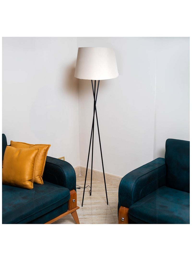 مصباح أرضي معدني 160 * 40 سم-أبيض