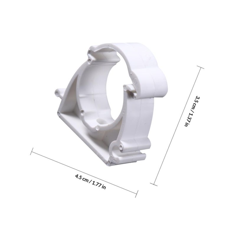 White 25mm Plastic Tube Clamps 10pcs Sturdy Pipe Holder Fittings For Water Plumbing Hose Support - Image 3