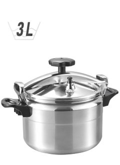 Stargold Aluminum Pressure Cooker Unique Pressure Indicator Durable Aluminum Alloy Fast And Energy Efficient Pressure Cooker With Firm Handles 3Liters Silver  - Image 1