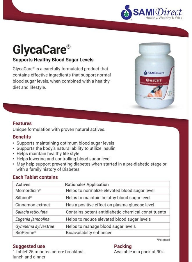 SAMI Direct GlycaCare -90 Tablets - Image 2