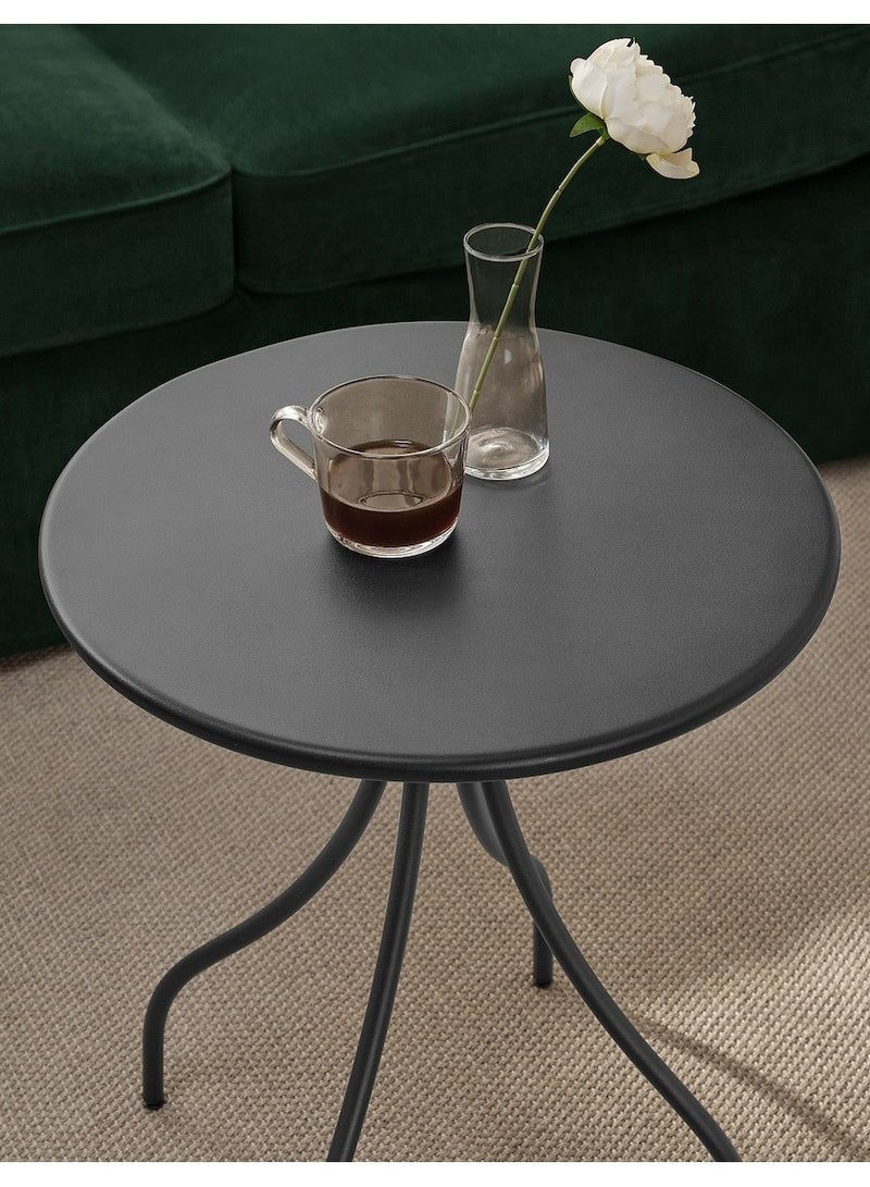 Round Side Table Indoor/Outdoor Black 46 cm - Image 3