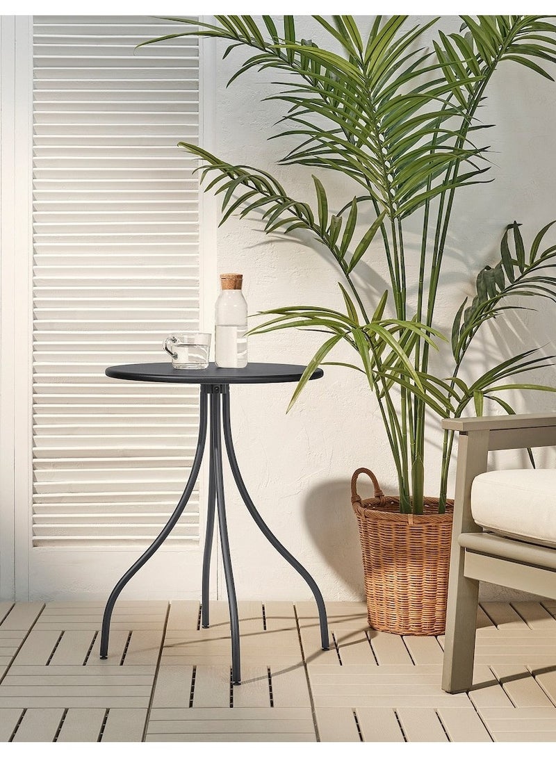 Round Side Table Indoor/Outdoor Black 46 cm - Image 4