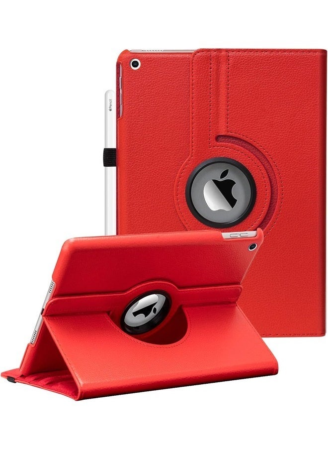 vesus "Red 360-Degree Rotating iPad Case for iPad 9.7â€ (2017/2018), iPad Air 2 & iPad Air â€“ Auto Sleep/Wake Cover with Adjustable Stand" - Image 1