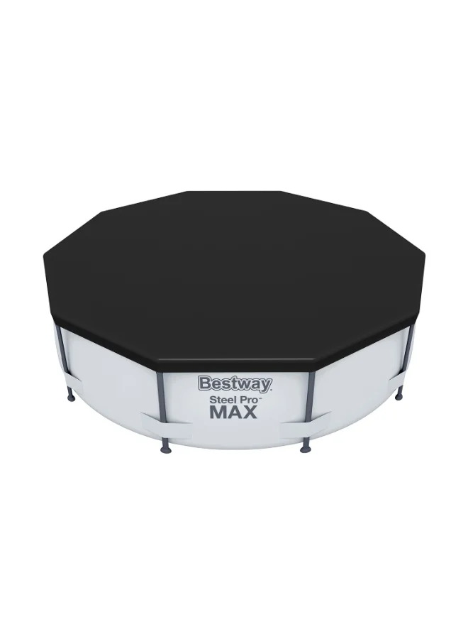 Bestway Bestway Flowclear 10 ft Round Pool Cover for Above Ground Pools, 3.05 m Protective Swimming Pool Cover with Drain Holes & Secure Ropes, Keeps Water Clean and Reduces Debris