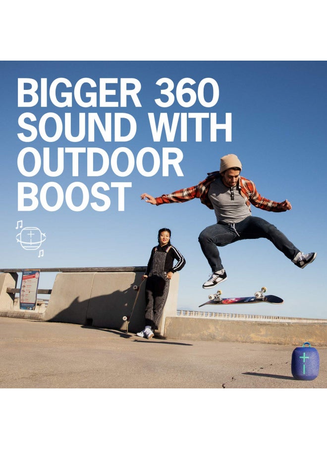 Ultimate Ears - Ultimate Ears WONDERBOOM 2, Portable Wireless Bluetooth Speaker, Big Bass 360 Sound, Waterproof/Dustproof IP67, Floatable, 100 Ft Range - Bermuda Blue - Image 1