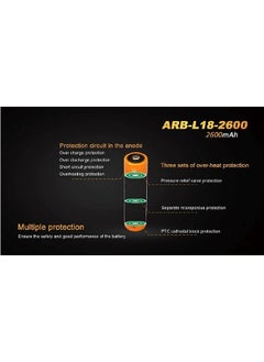 fenix ARB 2600 Rechargeable 18650 Battery  - Image 2