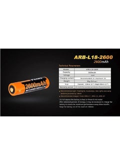 fenix ARB 2600 Rechargeable 18650 Battery  - Image 3