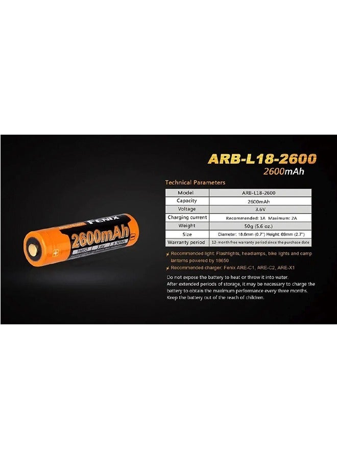 fenix ARB 2600 Rechargeable 18650 Battery - Image 3